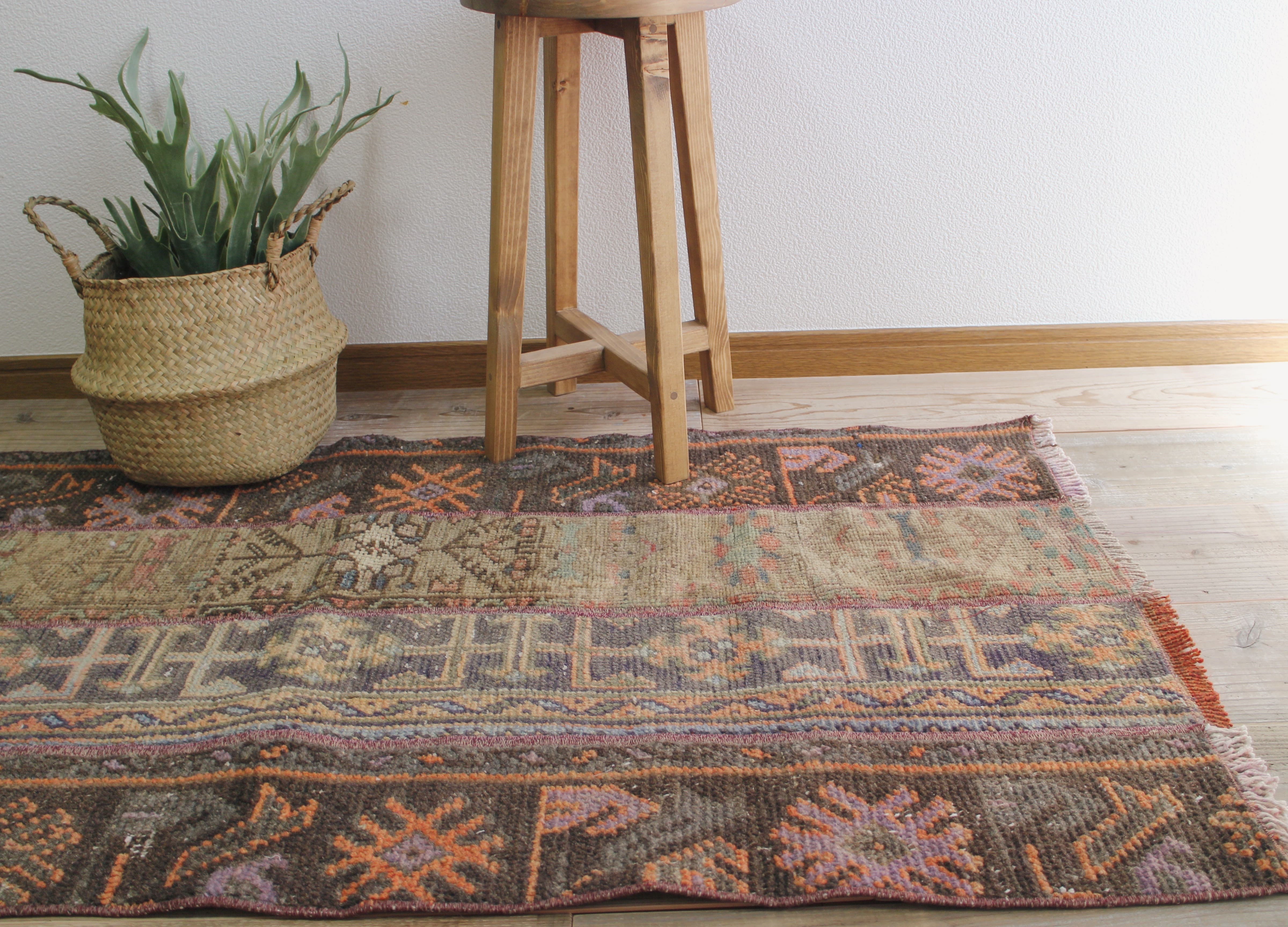 ブラウンのヴィンテージラグ