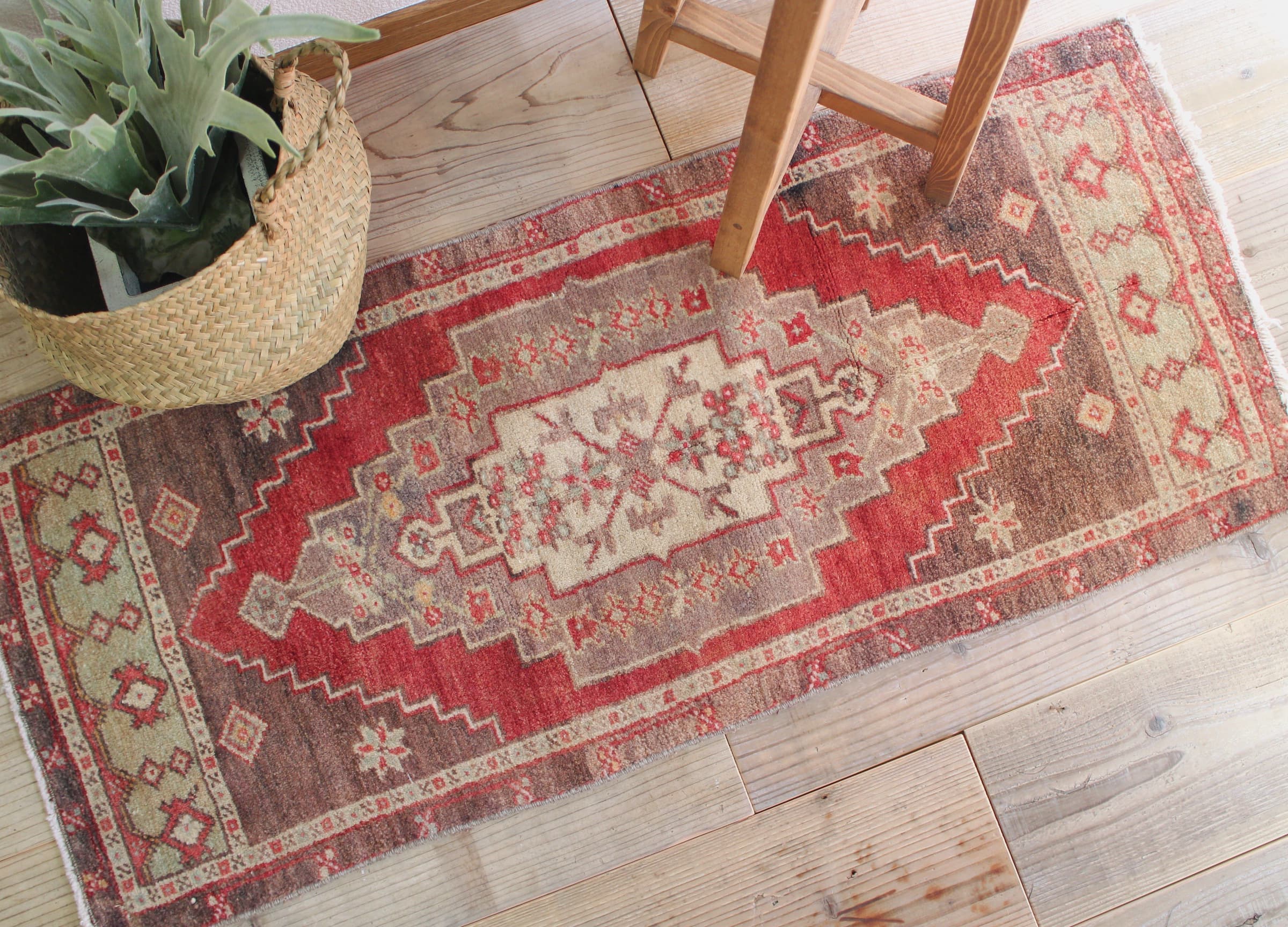 ブラウンのヴィンテージラグ