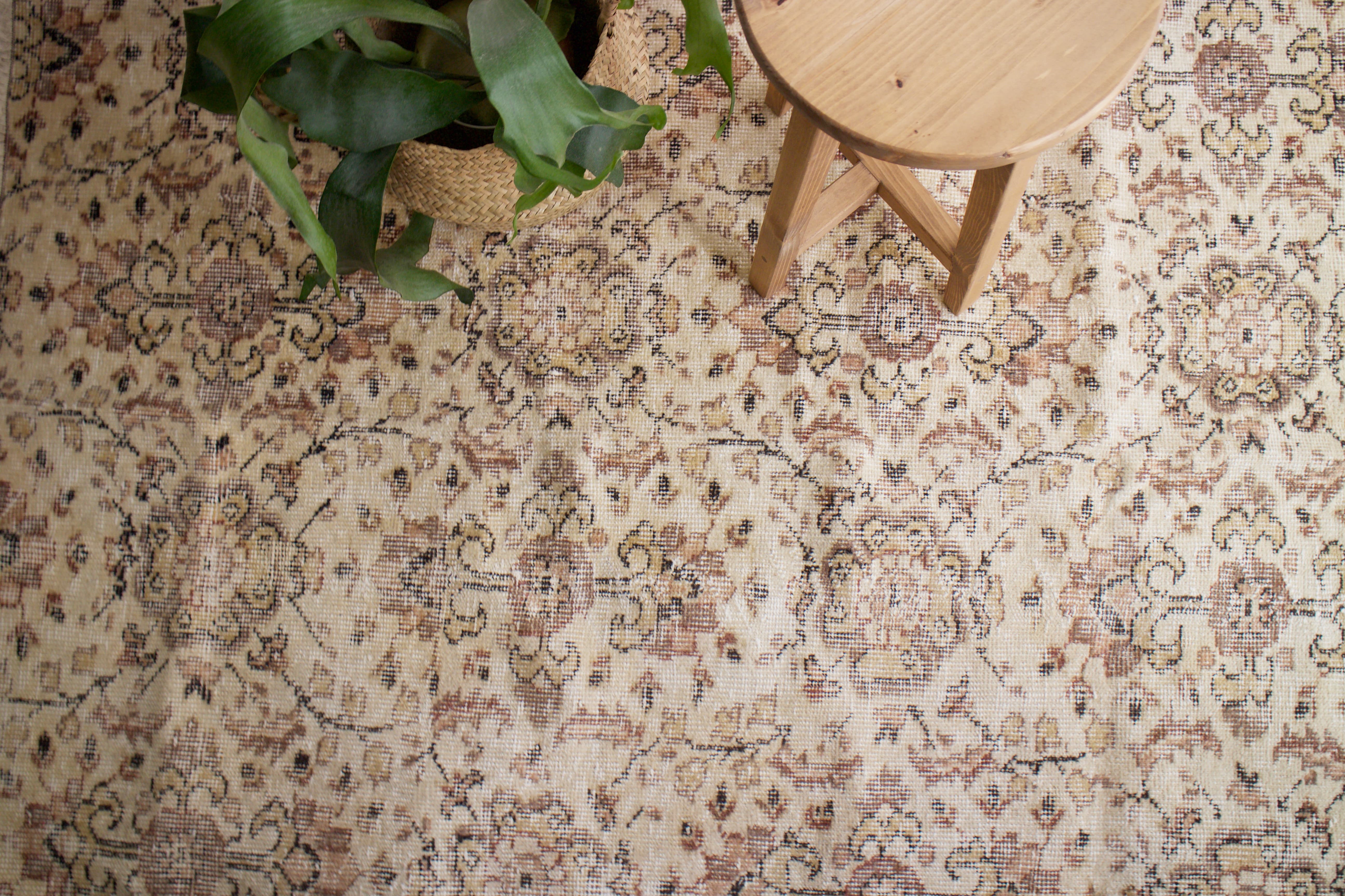 ベージュイエローオールドキリム