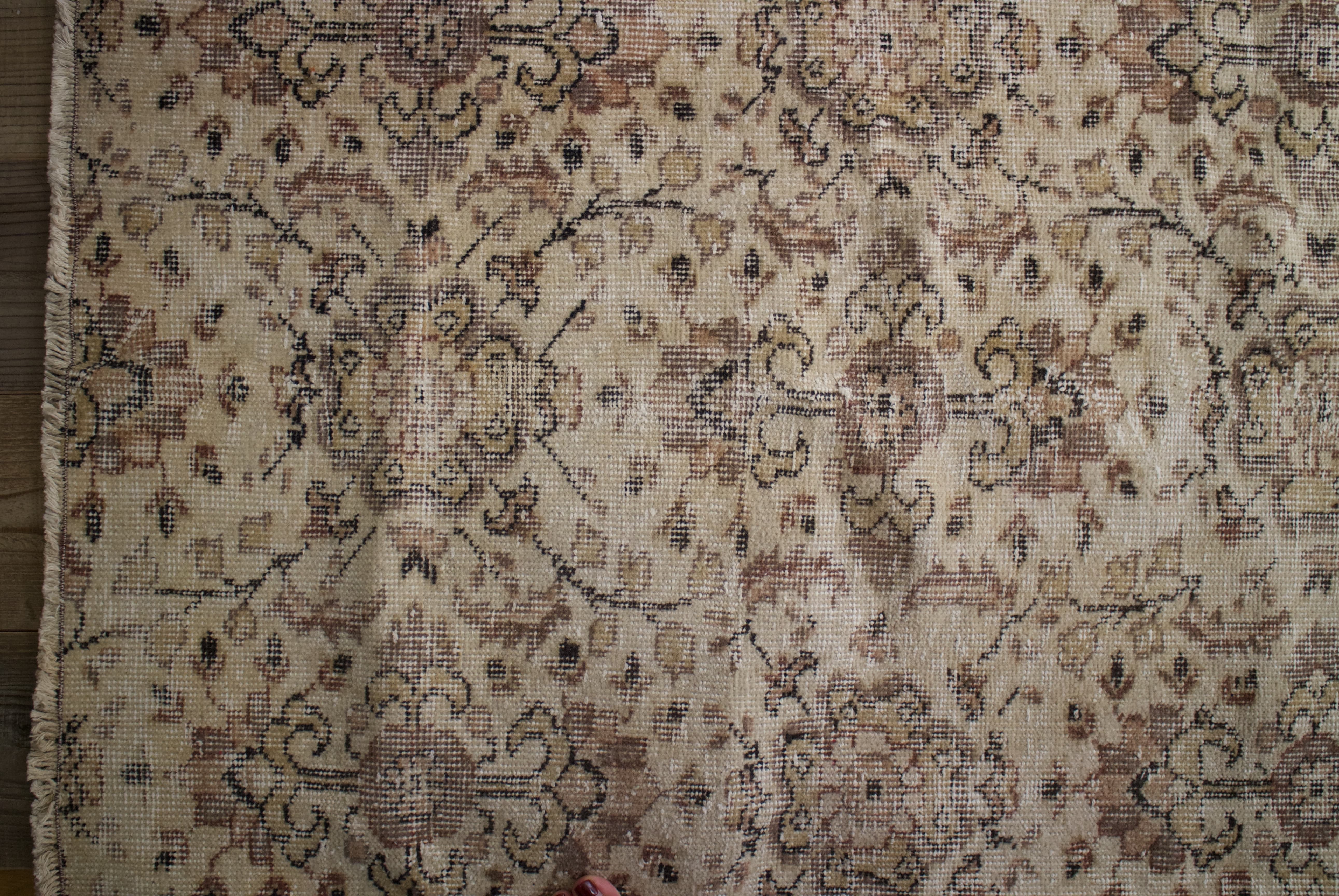 イエローベージュ　オールドキリム　オールドキリム